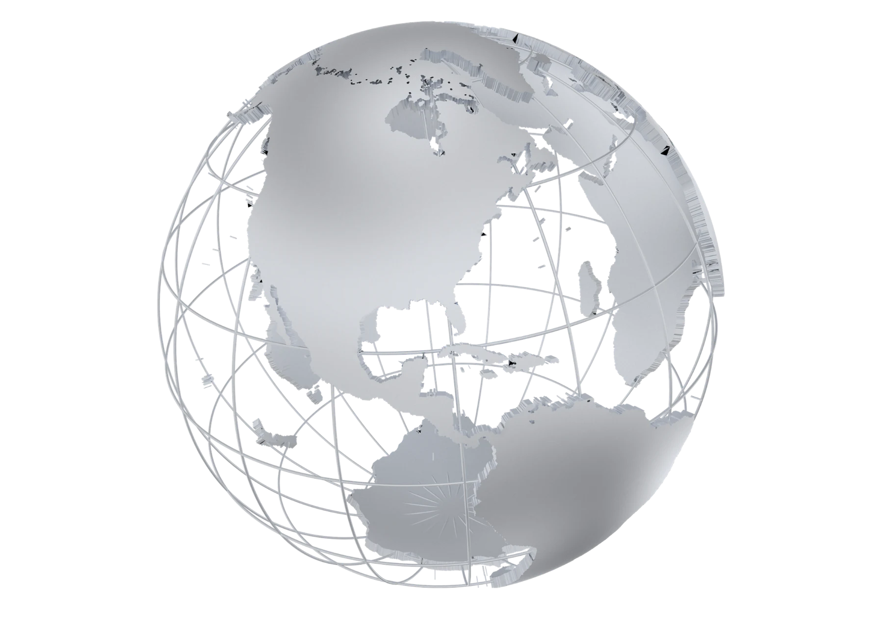 A sculptural globe
